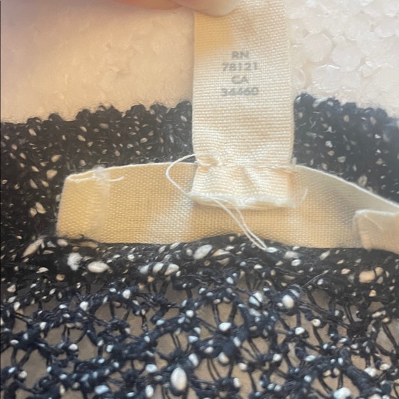 Eileen Fisher Black speckle open Knit pullover tunic Sweater women’s size XL - Picture 7 of 7